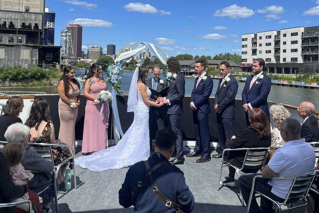 Ceremony on the back deck