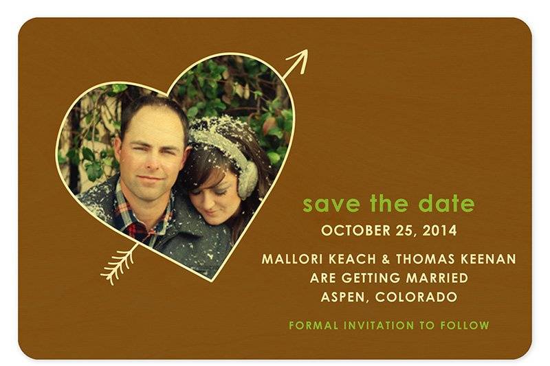 Heart Photo Frame Save the Date, made from eco-friendly, sustainably-harvested birch wood. Other suite items are available.