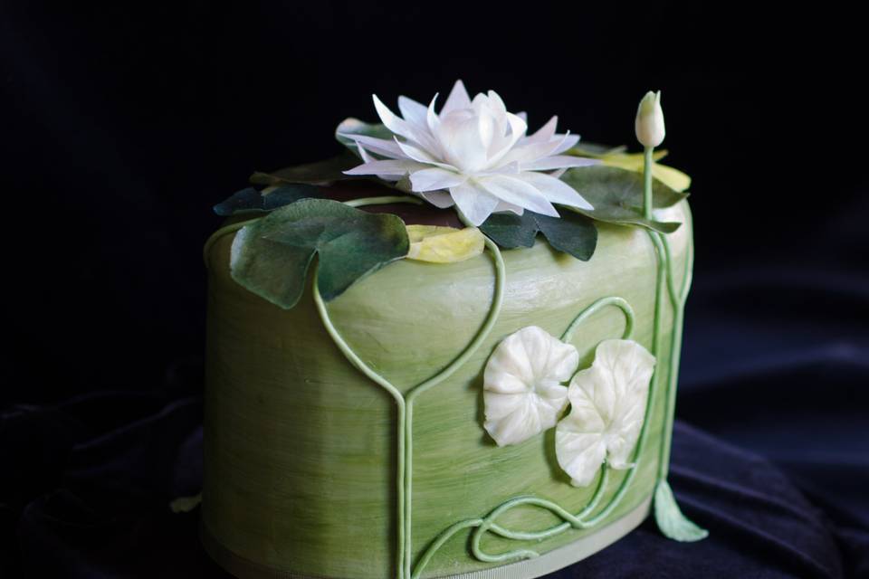 Handcrafted art deco cake