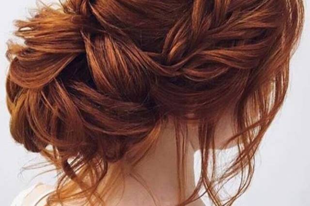 Soft bridal updo