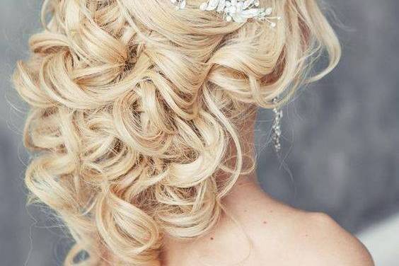 Updo with curls
