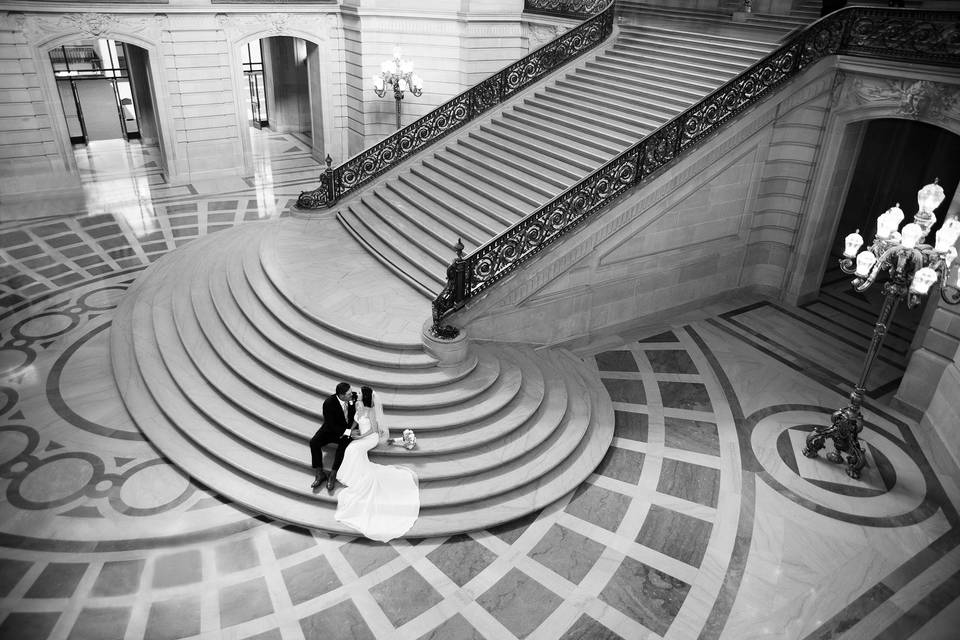 SF City Hall staircase