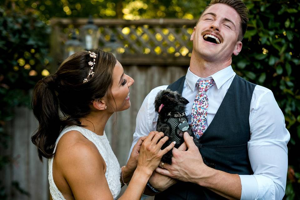 Adorable wedding pup