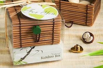 Bamboo eco-friendly trinket box wedding favor