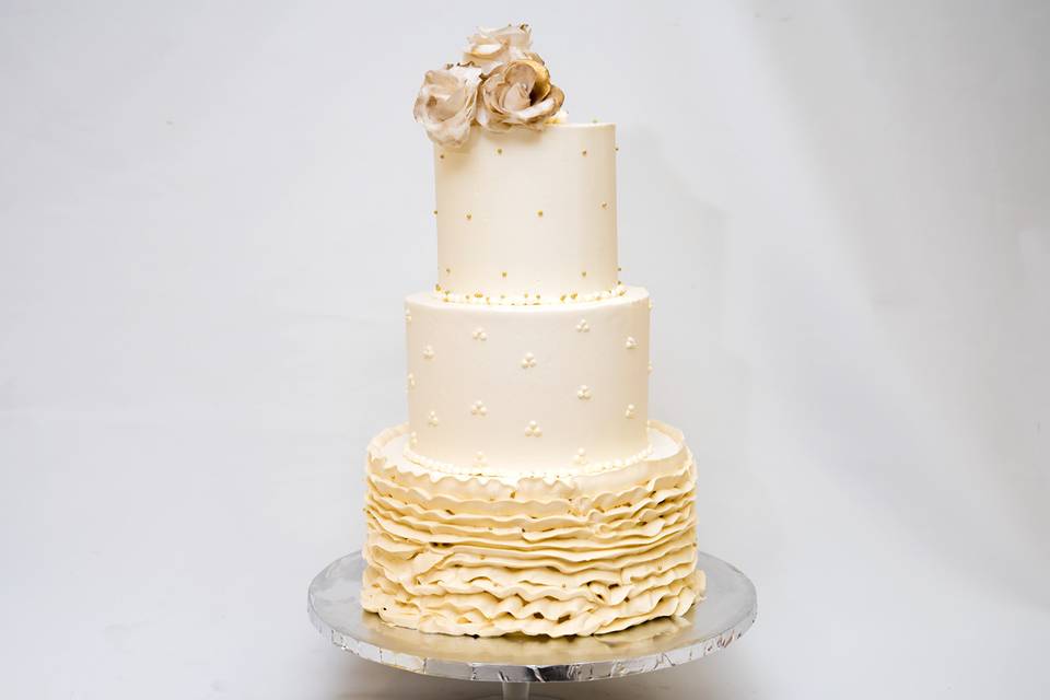 Three tier wedding cake