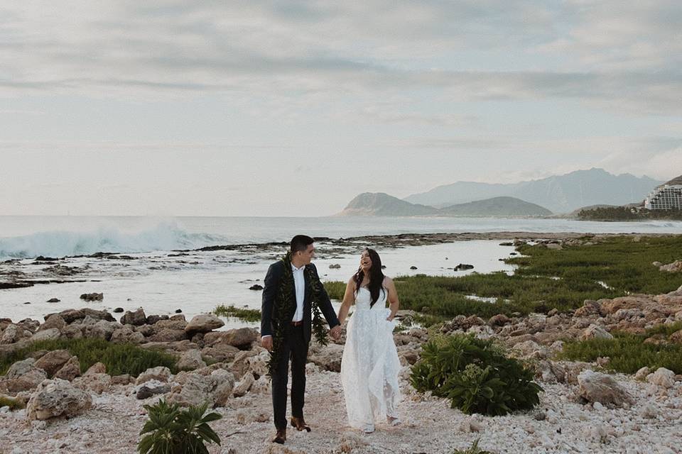 Hawaii wedding day