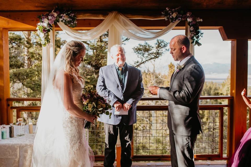 Ceremony on the deck