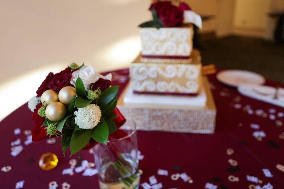 Flowers and cake