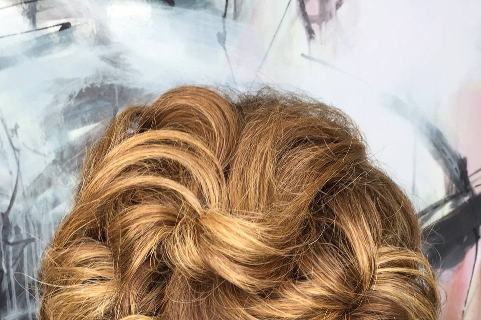 Updo and highlights