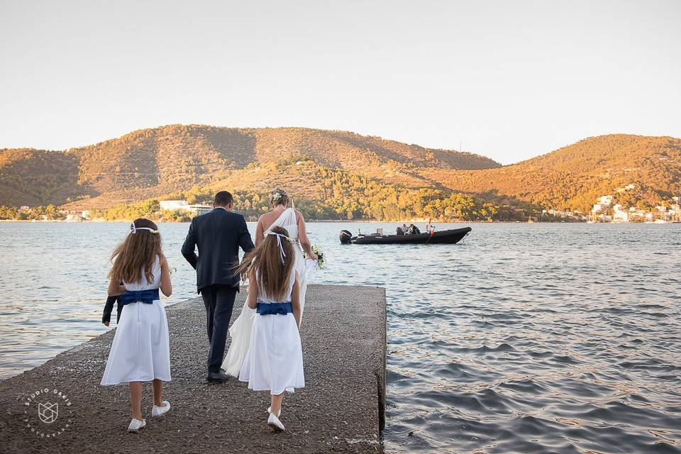 Wedding in greek island Poros