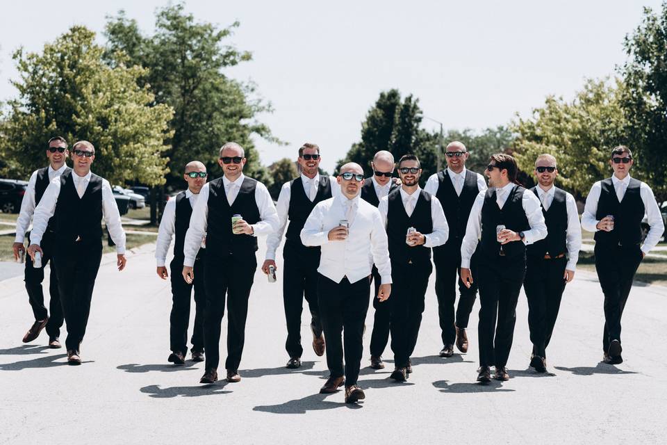 Grooms walking