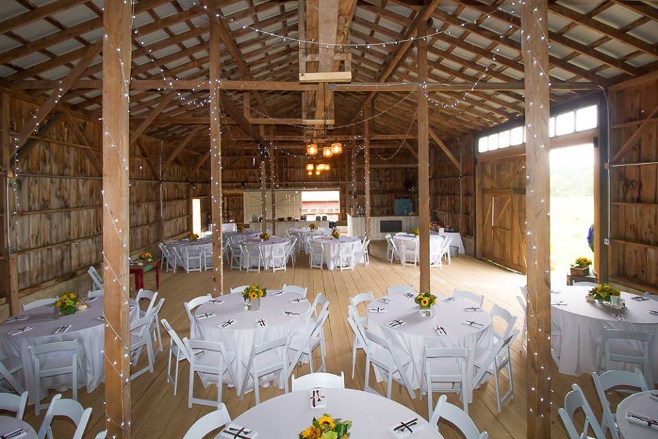 Wedding reception setup