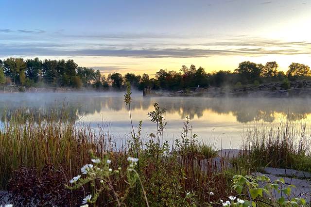 Fog coming off the water