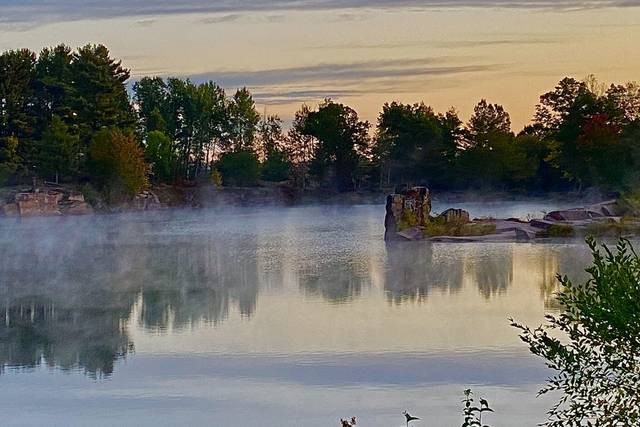 Fog coming up off the ater