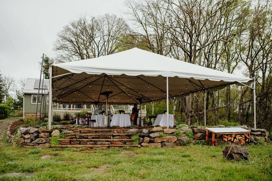 Tented Reception on the Patio