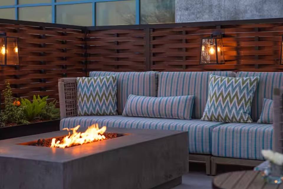 Firepit and seating area
