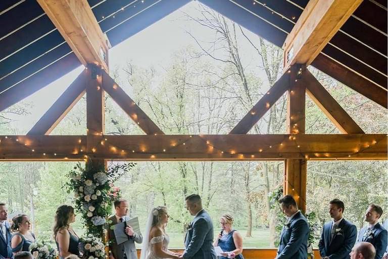 Ceremony on covered deck