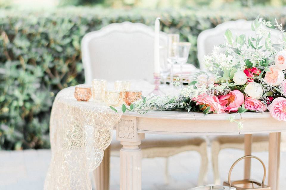 Whimsical Garden Wedding at Maravilla Gardens - Sweet Heart Table