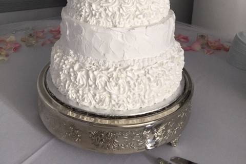 Five tier wedding cake