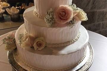 Three tier wedding cake