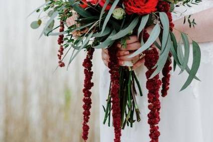 Reds, Pinks & Greens Bouquet