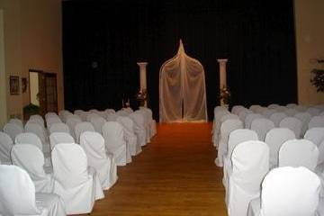 Table setup with centerpiece