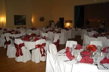 Table setup with centerpiece