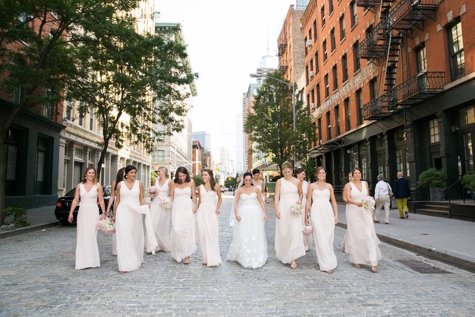 Tribeca Wedding Photography | Tribeca Bridesmaids | Photography by Berit Bizjak of Images by Berit | Tribeca Wedding Photographer