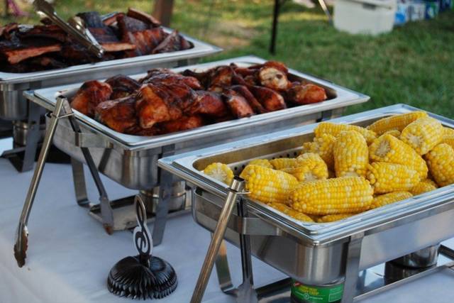 Buffet station setup