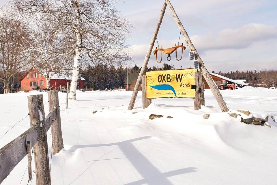 Wedding venue in winter