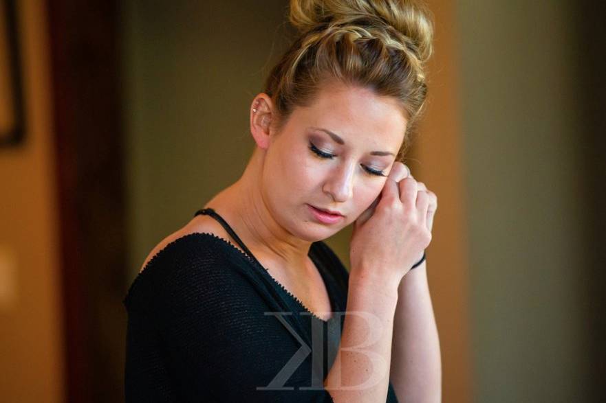 Bride getting ready