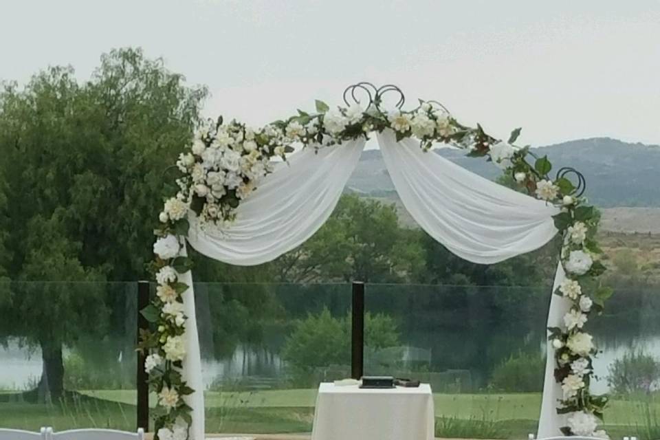 Wedding aisle and altar