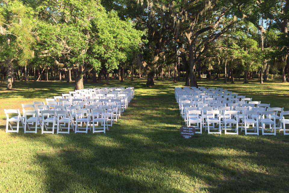 Outdoor ceremony site