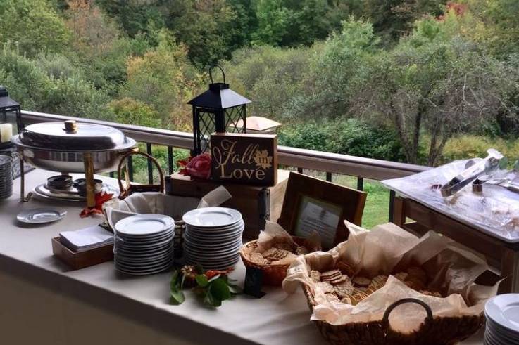 Wedding buffet area