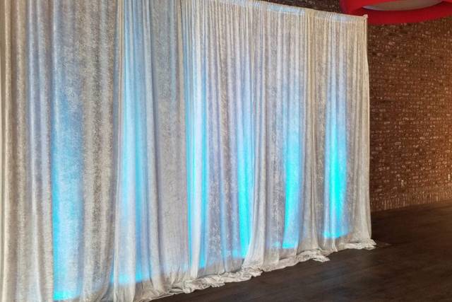 Elegant drape covered doors