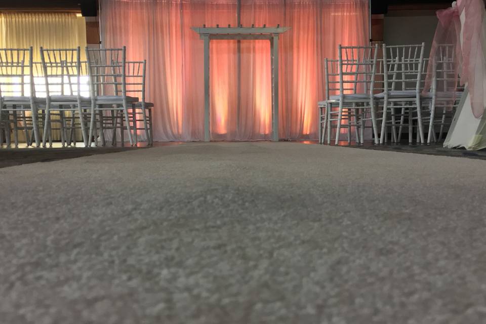 Ceremony backdrop drapes