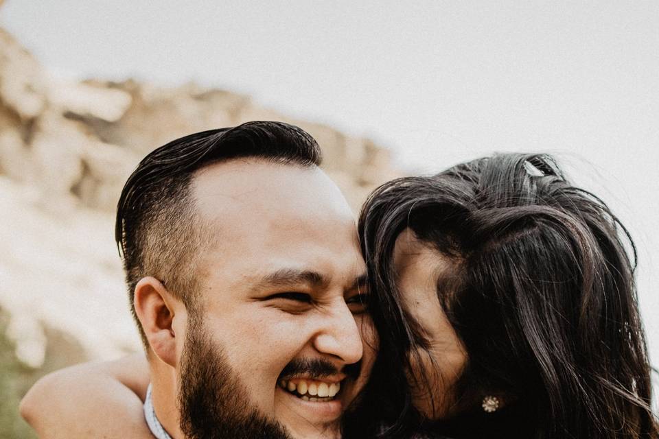 Waterfall elopement session