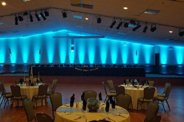 Wedding reception setup