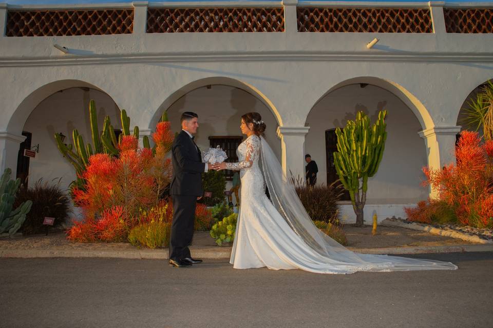 Couple holding hands