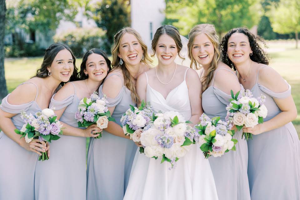 The bride and her bridesmaids!
