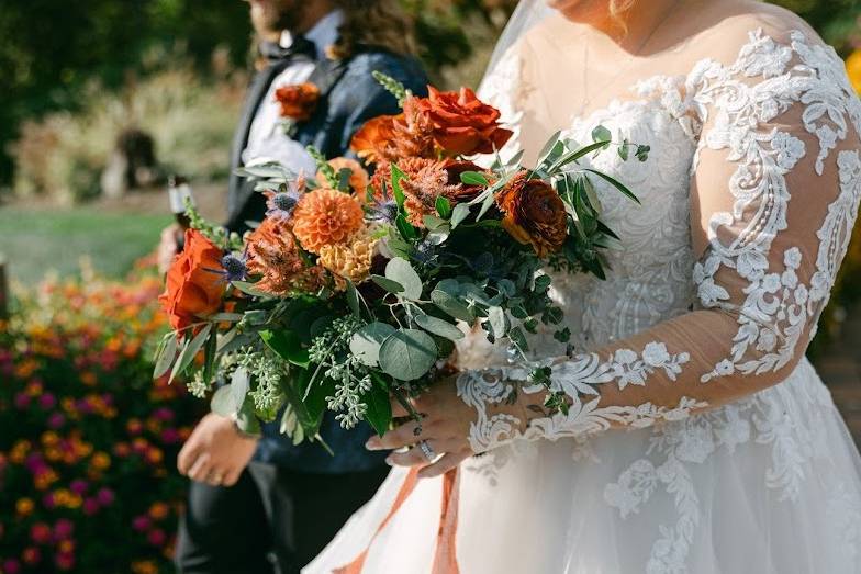 Orange shades bouquet