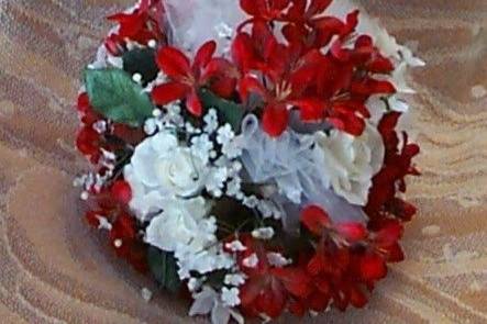 Bride Maid's bouquet for Valentine's Day wedding.