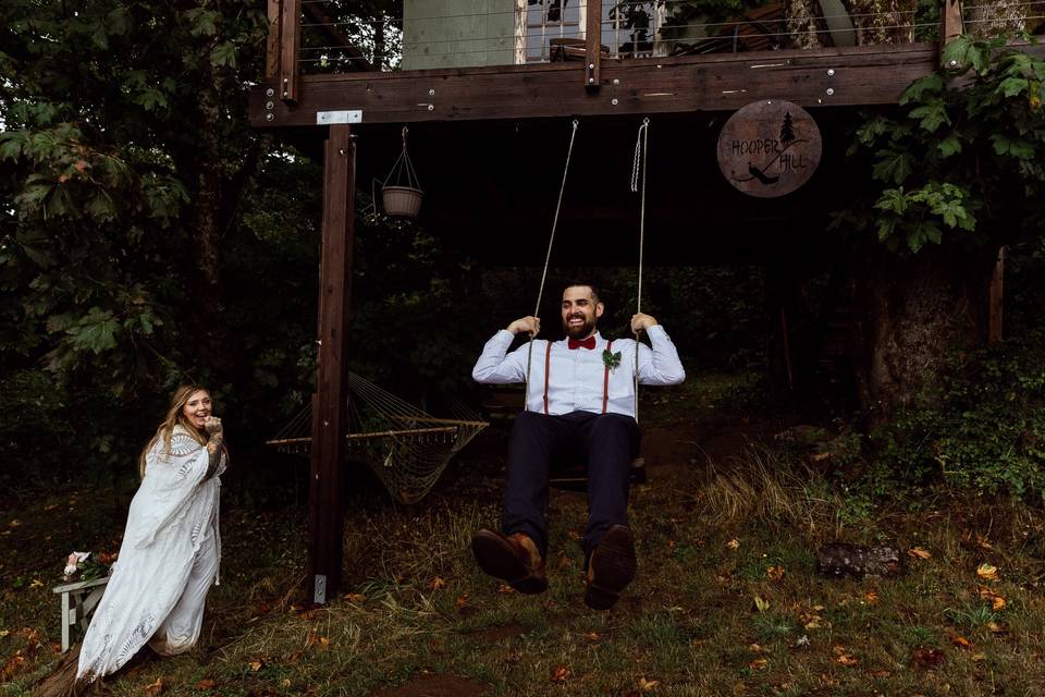 Venue with a swing