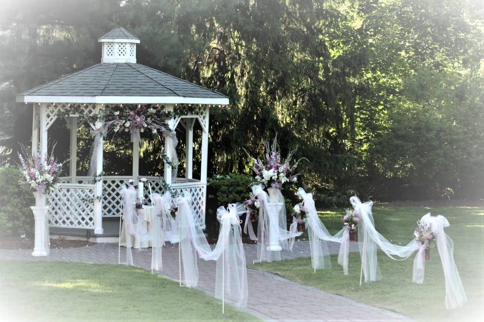 Gazebo with florals