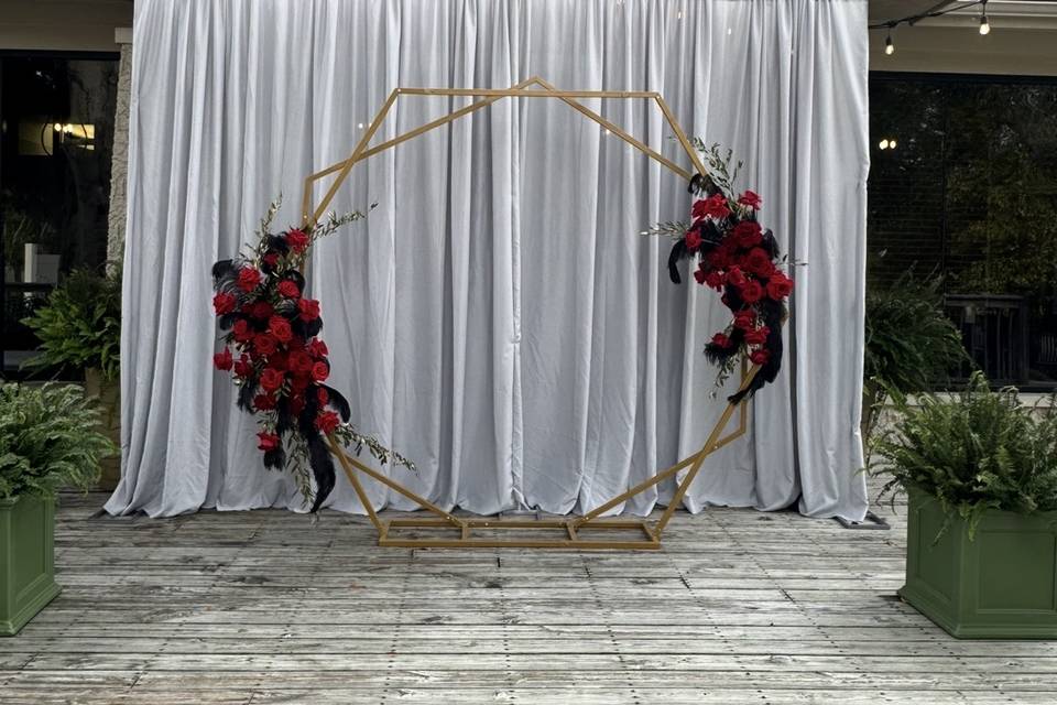 Backdrop and arch