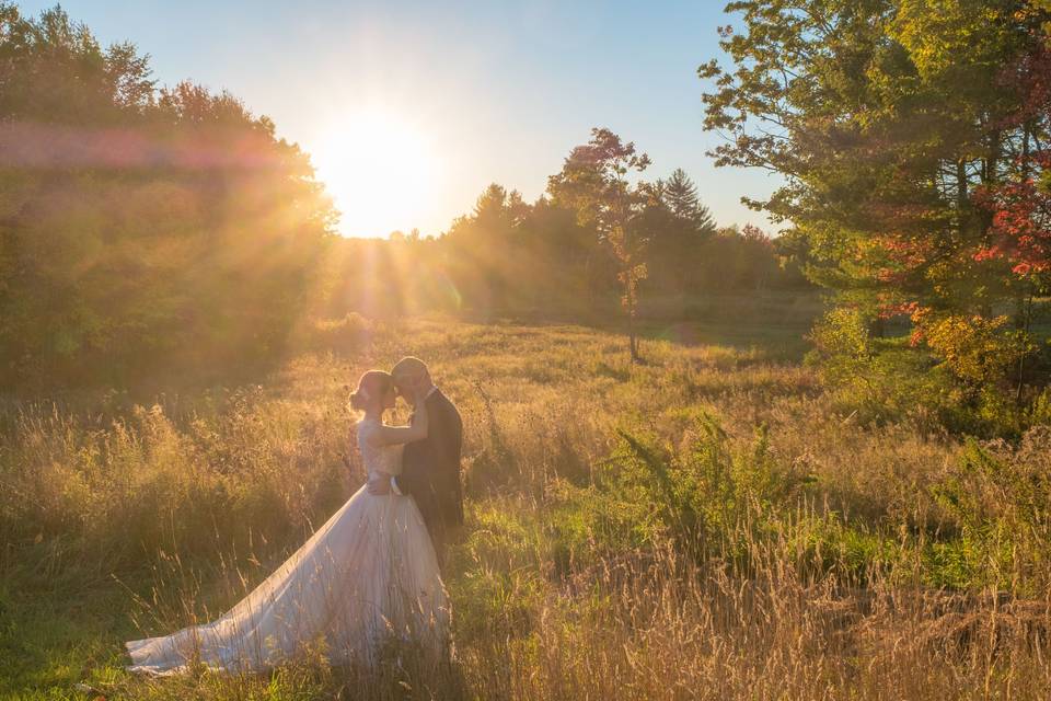 Kiss in the meadows