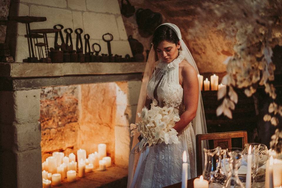 Bride on her wedding day