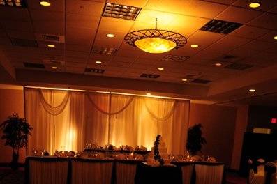 Custom monogram gobo wedding lighting by MDM Entertainment.