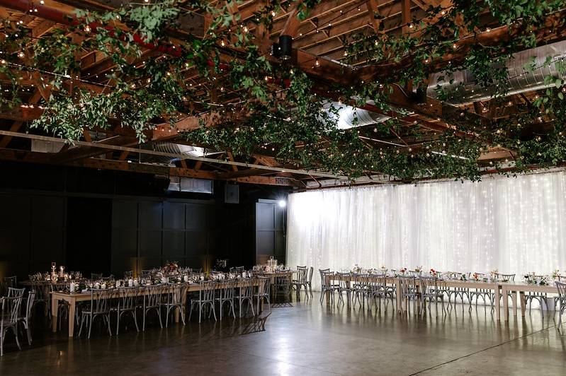 Wedding lighting and backdrop