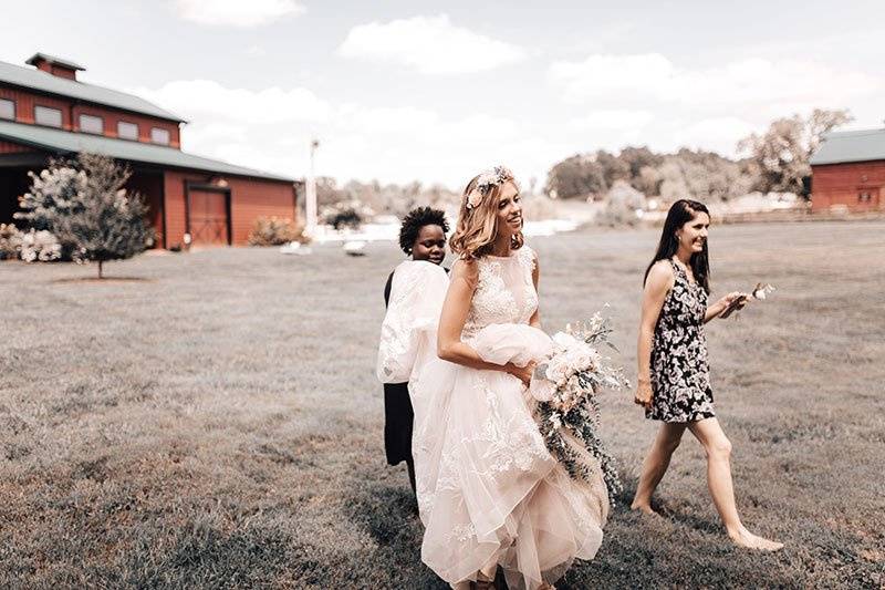 Walking to the altar